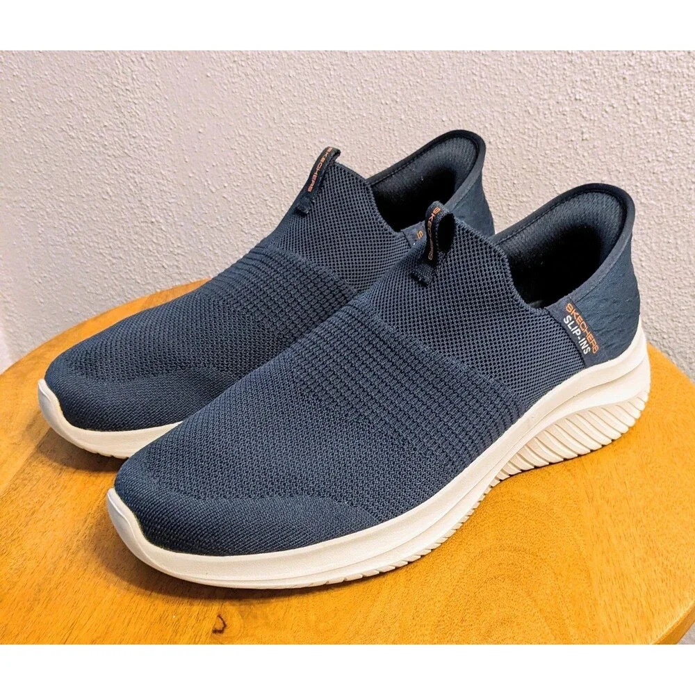 Skechers Ultra Flex 3.0 Smooth Step Shoes Men's 11 Wide Navy Slip-Ins 232450W